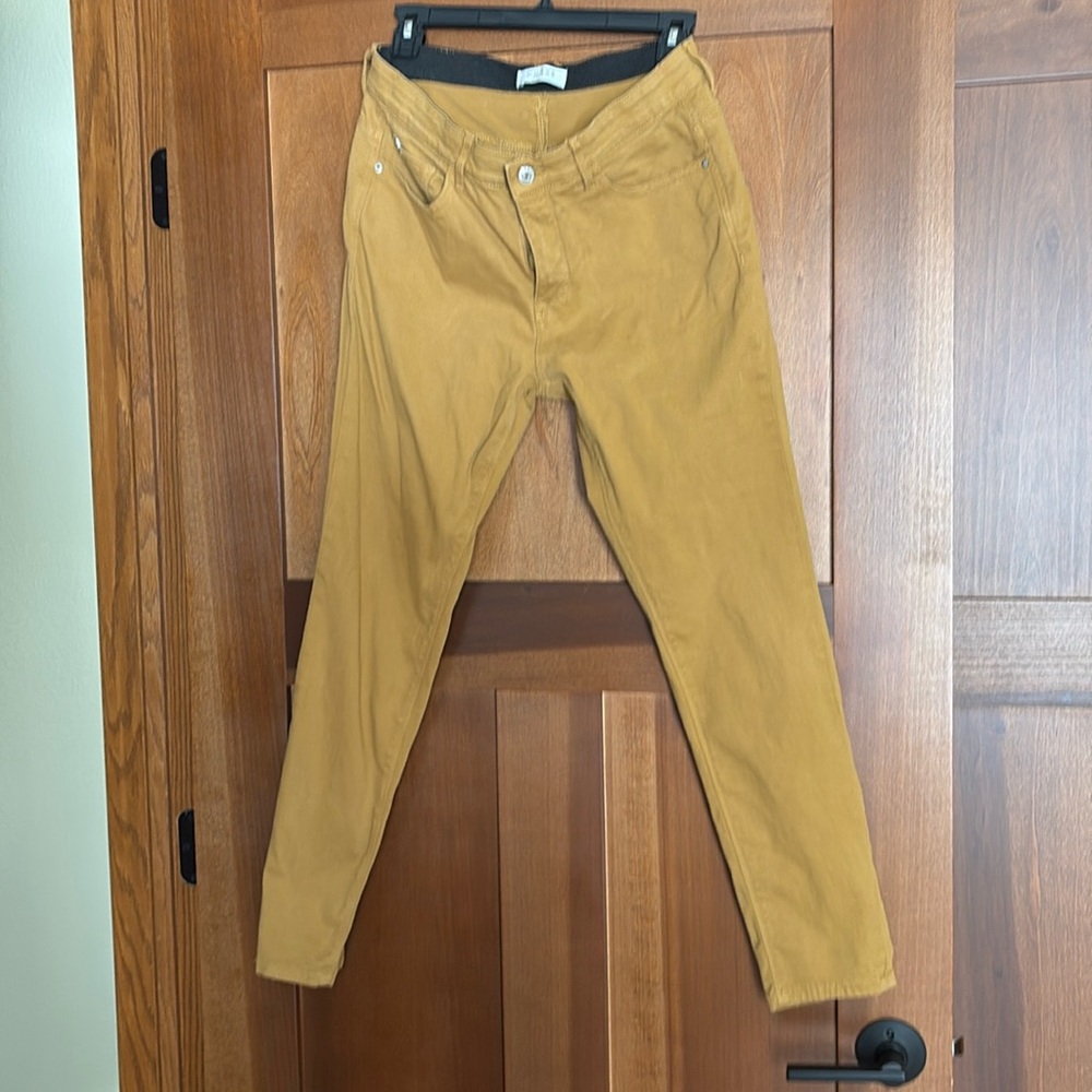 EUC mustard color denim